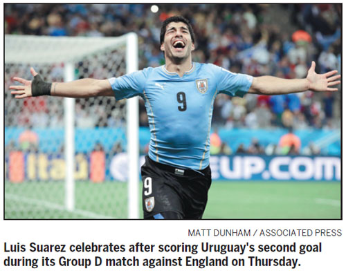 Take that England, says joyful Suarez