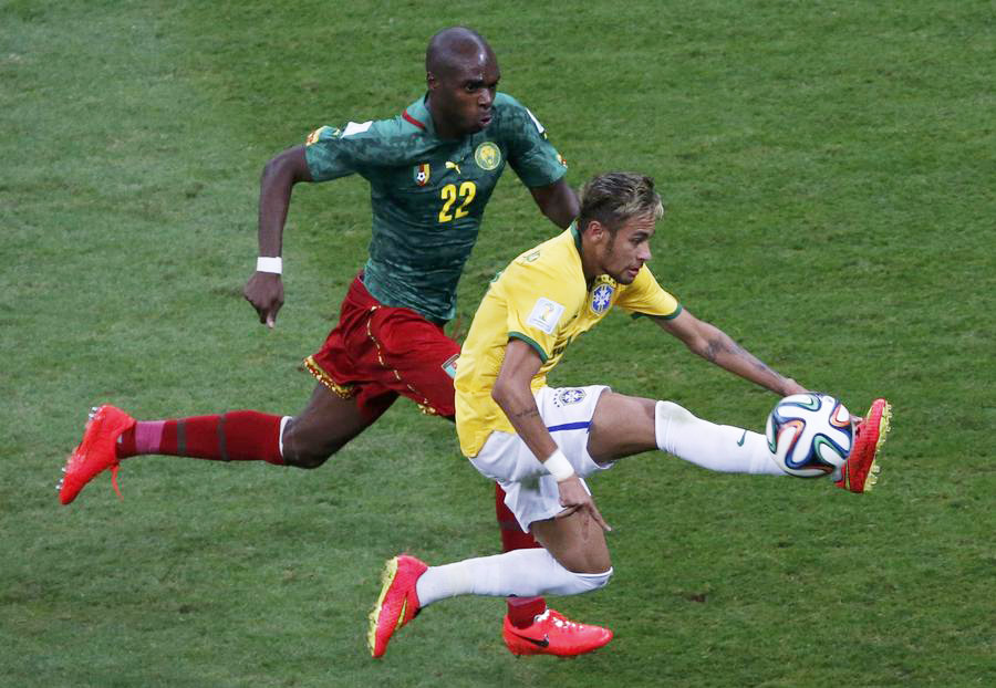 Brazil beats Cameroon 4-1, reaches 2nd round