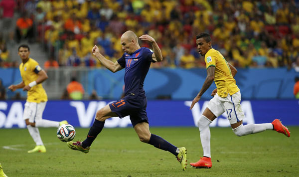 Netherlands beats host Brazil 3-0 to finish 3rd