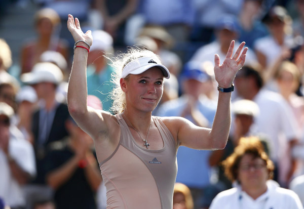 Wozniacki reaches US open final as injured Peng quits