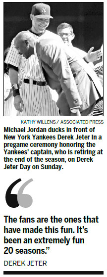 'Awesome' day of Yankee tributes for retiring Jeter