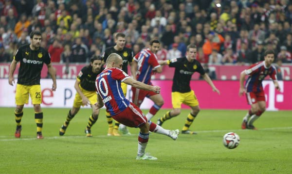 Robben gives Bayern comeback win over Dortmund