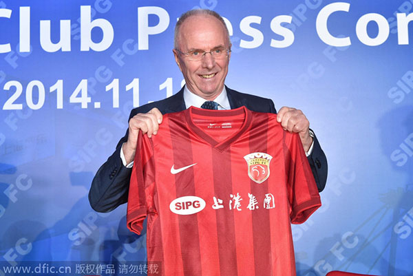 Former England coach Eriksson joins Shanghai