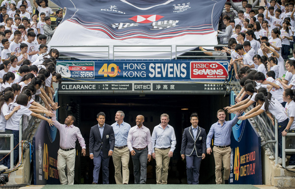 Legends get ready for the sevens at HK stadium