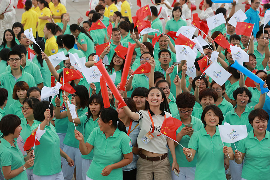 Chinese celebrate Beijing's win