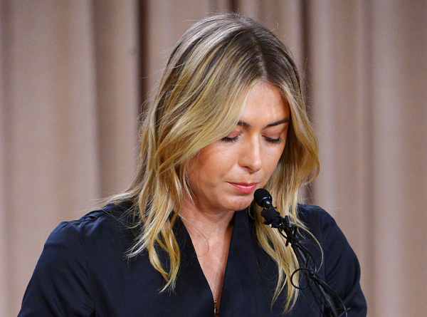 Sharapova says she failed drug test at Australian Open