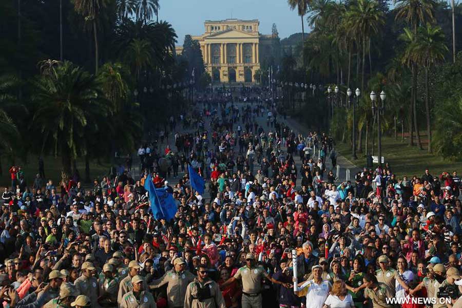 Olympic Torch relay across Brazil