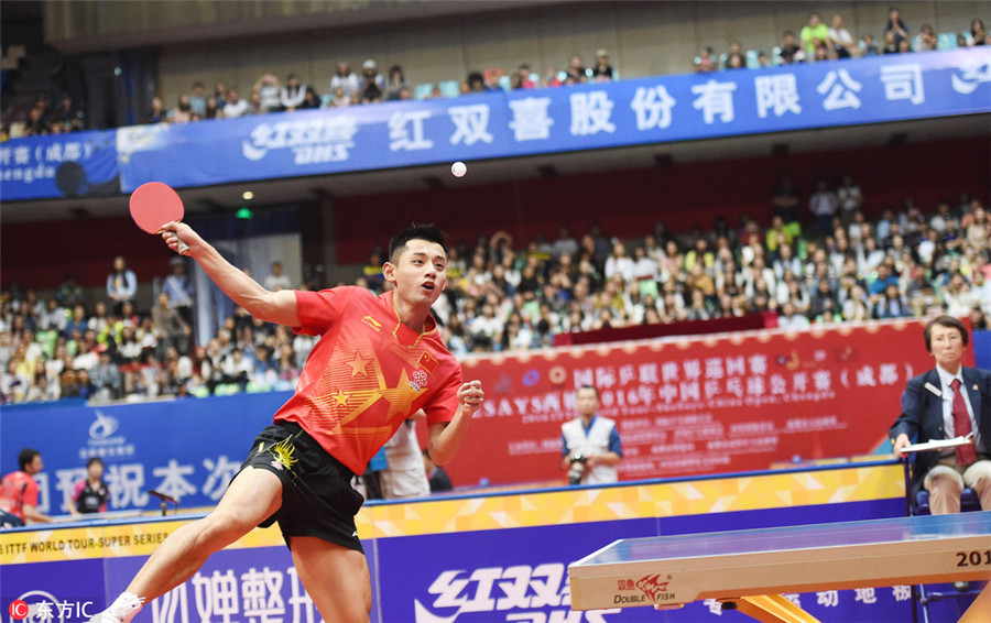 Zhang Jike, Ma Long set to meet in semis at China Open