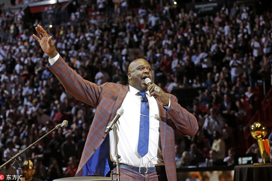 Heat retires Shaq's No 32 jersey