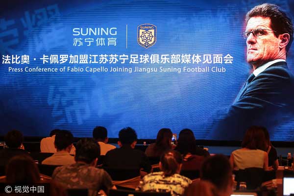 Capello to coach Chinese club Jiangsu Suning