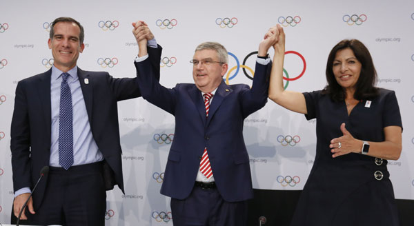Los Angeles hails IOC's decision to award Olympic Games 2-in-1