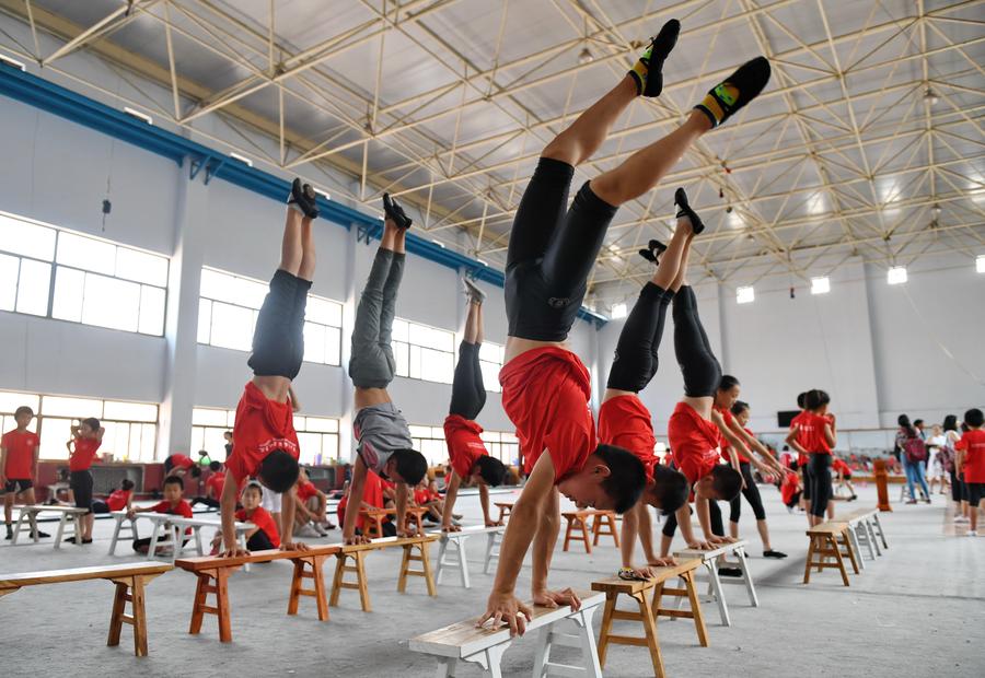 Acrobatic school in Hebei builds global cultural exchange