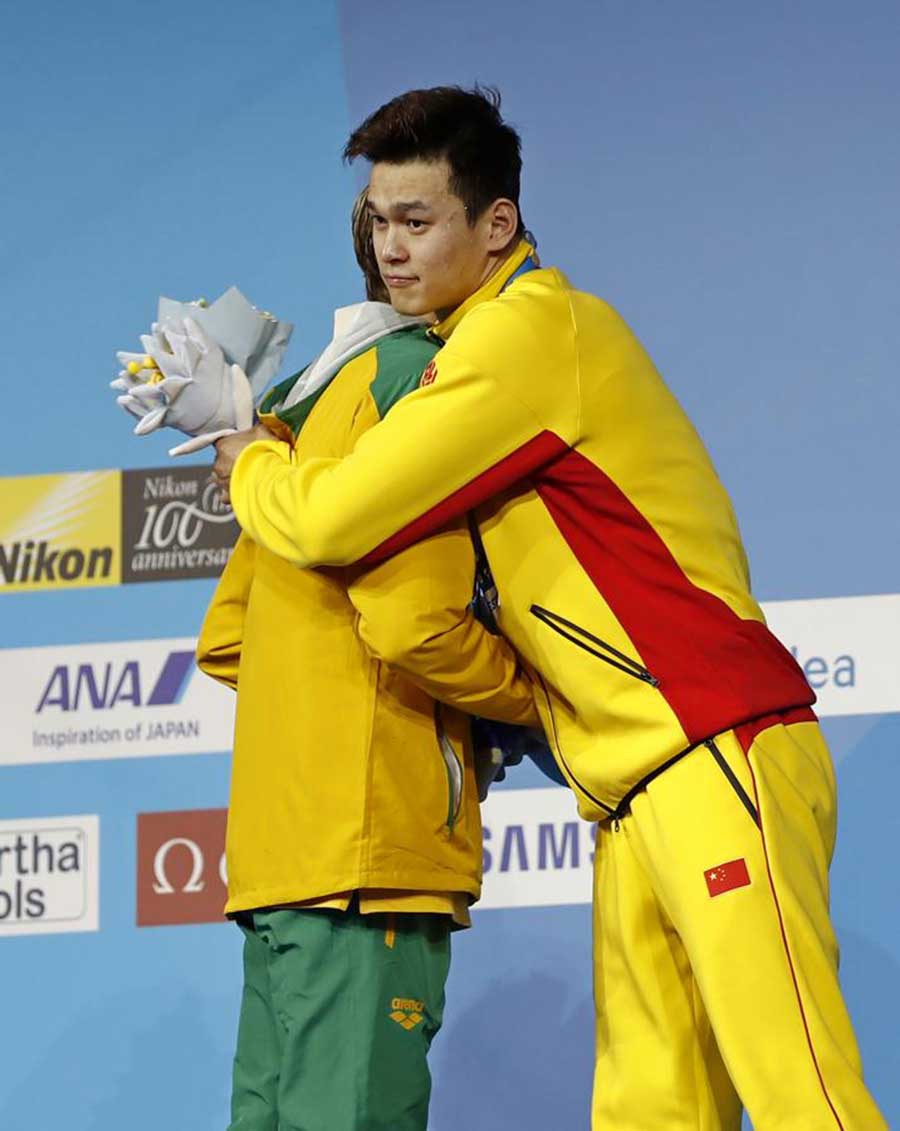 Sun Yang avenges Rio rival Horton with 400m free world title