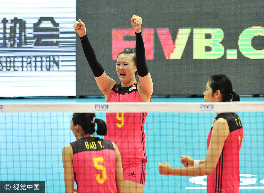 Zhu, Zhang inspire China to straight-set win over Brazil in FIVB GP finals