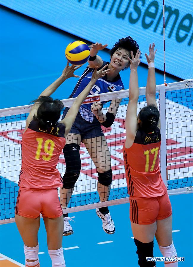 Japan beats China 3-0 in 2017 Asian Women's Volleyball Championship