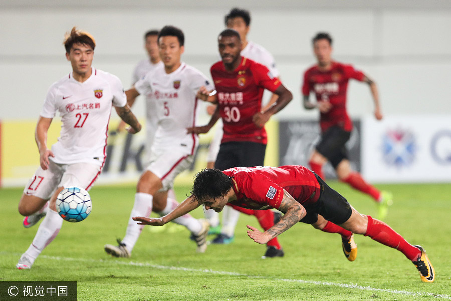 Shanghai beat Guangzhou on penalties for AFC Champions League semis