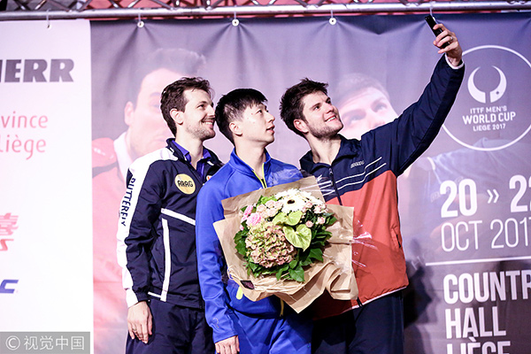 Ovtcharov overcomes Boll in an all-German World Cup final, China's Ma tastes bronze