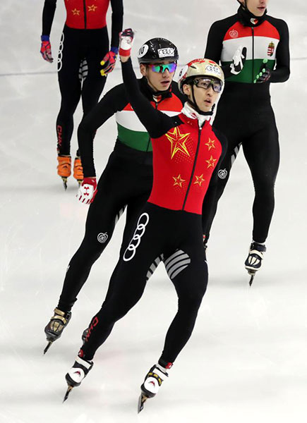 China's Wu Dajing wins men's 500m at ISU Short Track World Cup