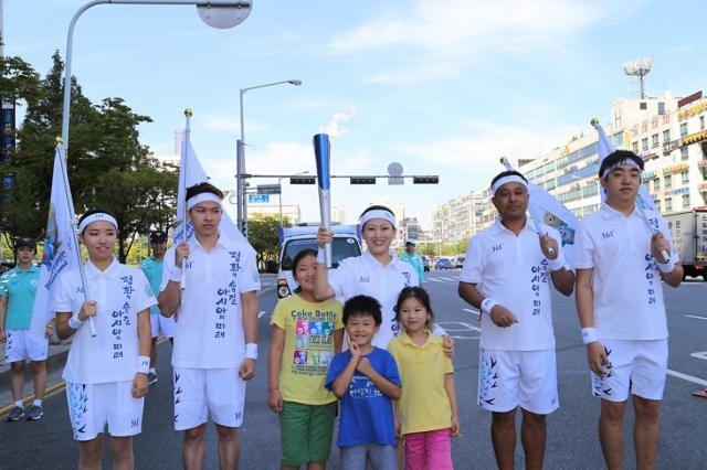 Asian Games torch in Seoul