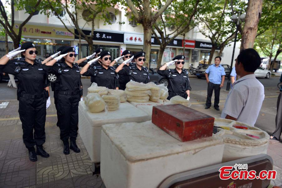 Jiangsu has first female chengguan unit on duty