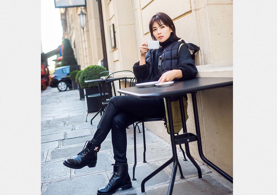 Chinese actress Liu Tao releases fashion shots in Paris