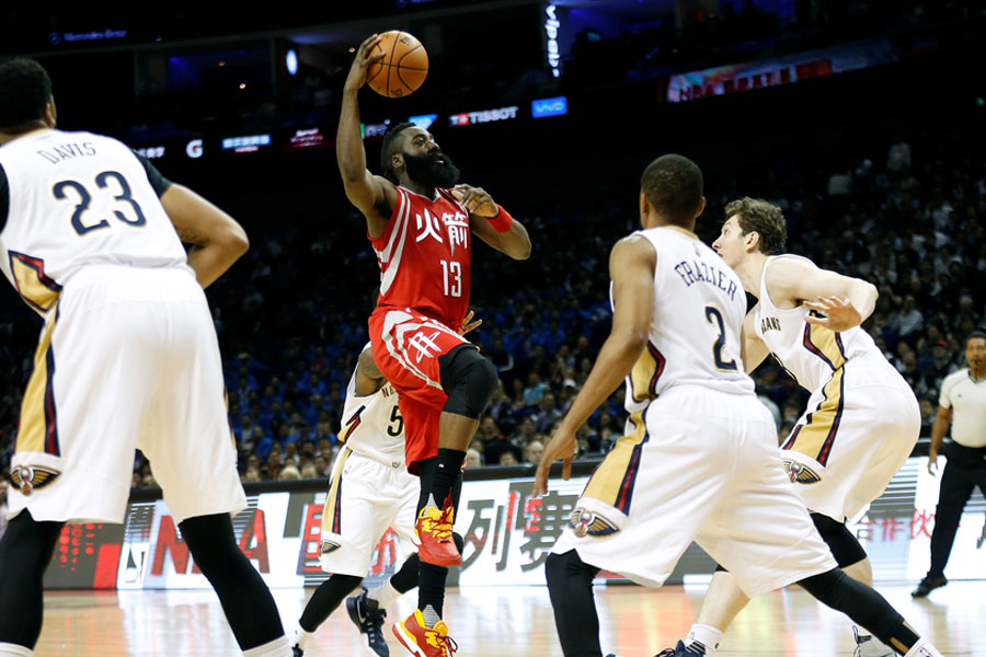 Harden firing Rockets to new heights