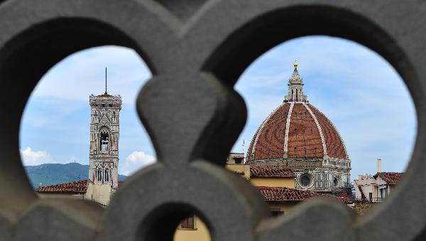 Unique human landscape in Florence, Italy