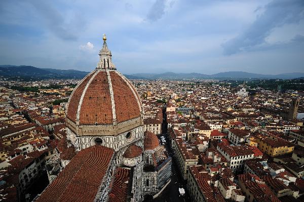 Unique human landscape in Florence, Italy