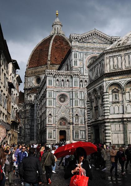 Unique human landscape in Florence, Italy