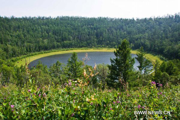 Beautiful scenery of Jirge Lake in Inner Mongolia