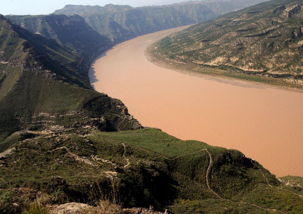 Scene of Yellow River turning