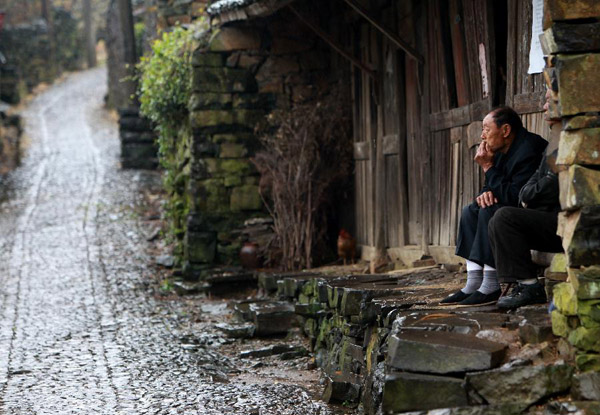 Stone village built with basalt in Ninghai