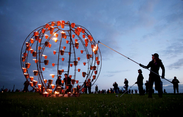 Fire Garden display in Salisbury