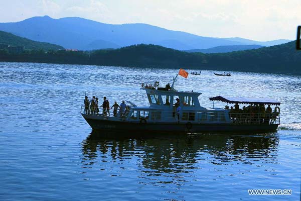 Tourism at Jingpo Lake in Mudanjiang, China's Heilongjiang