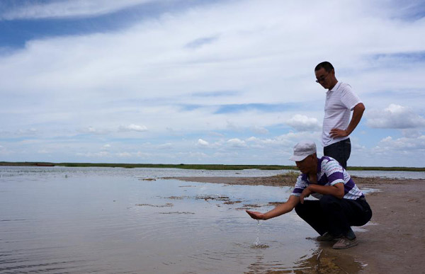 Picturesque scene of Ulansuhai Nur in Bayannur, N China