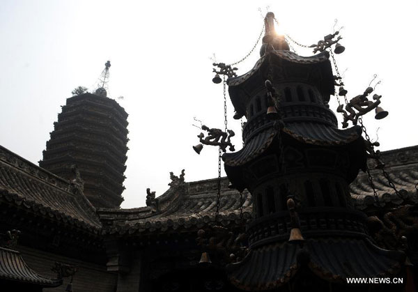 Scenery of Jueshan Temple in Lingqiu county, Shanxi province