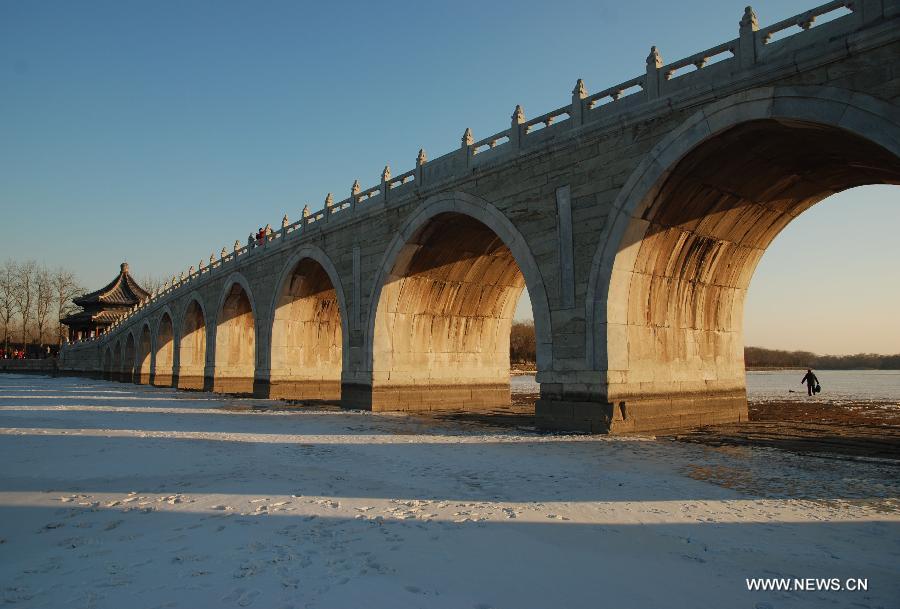 Winter scenery of Summer Palace in Beijing