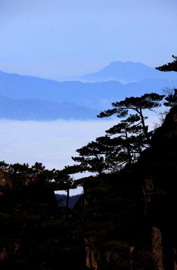 Sea of clouds at China's Huangshan Mountain