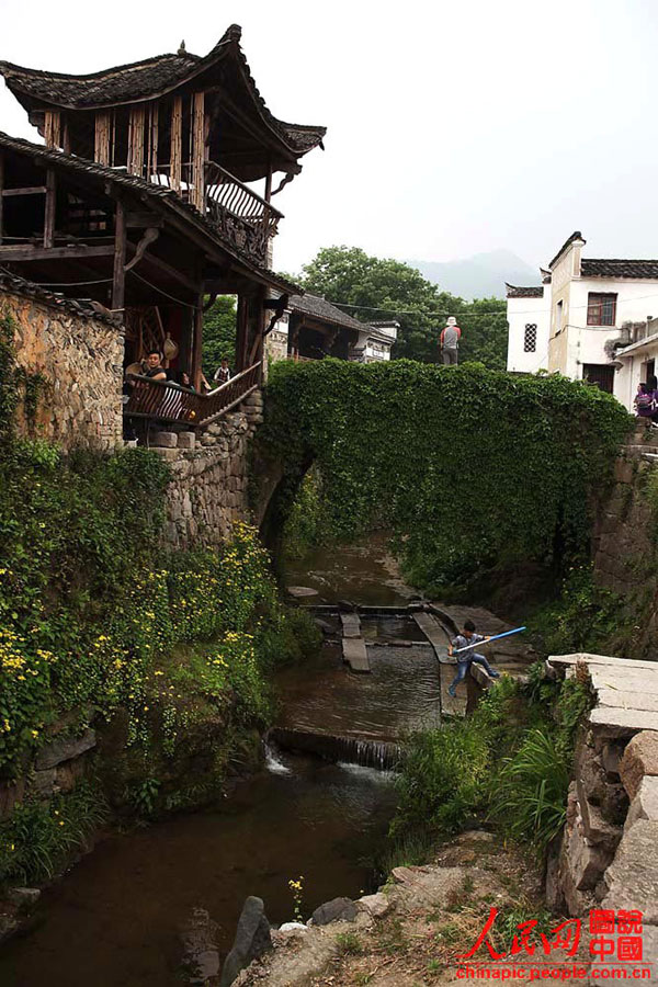 Zhaji ancient village, a lifelike ink painting in China's Anhui