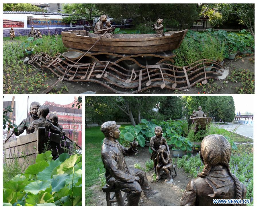 Sculpture in Beijing park commemorates classic song