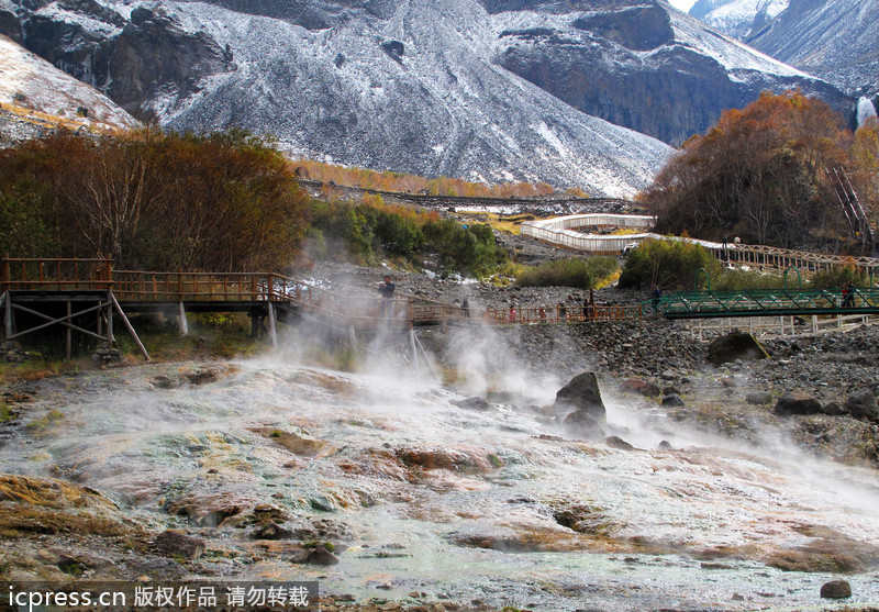 Hot springs at Changbai Mountain