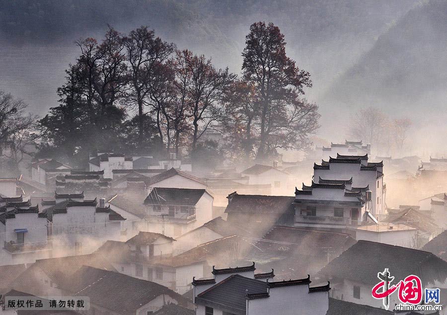 Beautiful scenery of Wuyuan in early winter