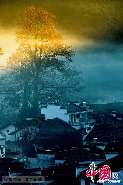 Beautiful scenery of Wuyuan in early winter