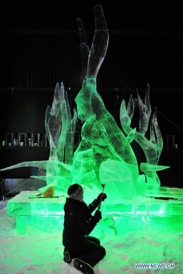 China Harbin Int'l Ice Sculpting Contest kicks off