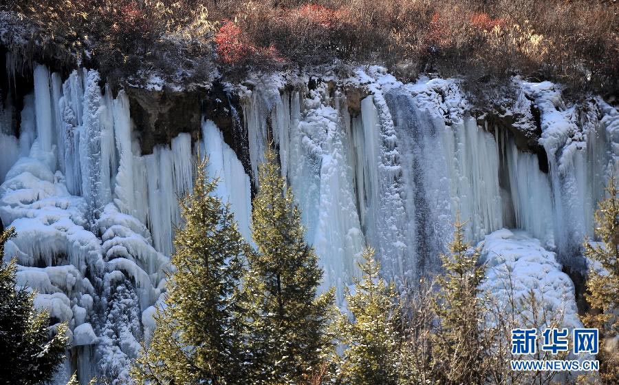 Beautiful winter scenery of Jiuzhaigou Valley