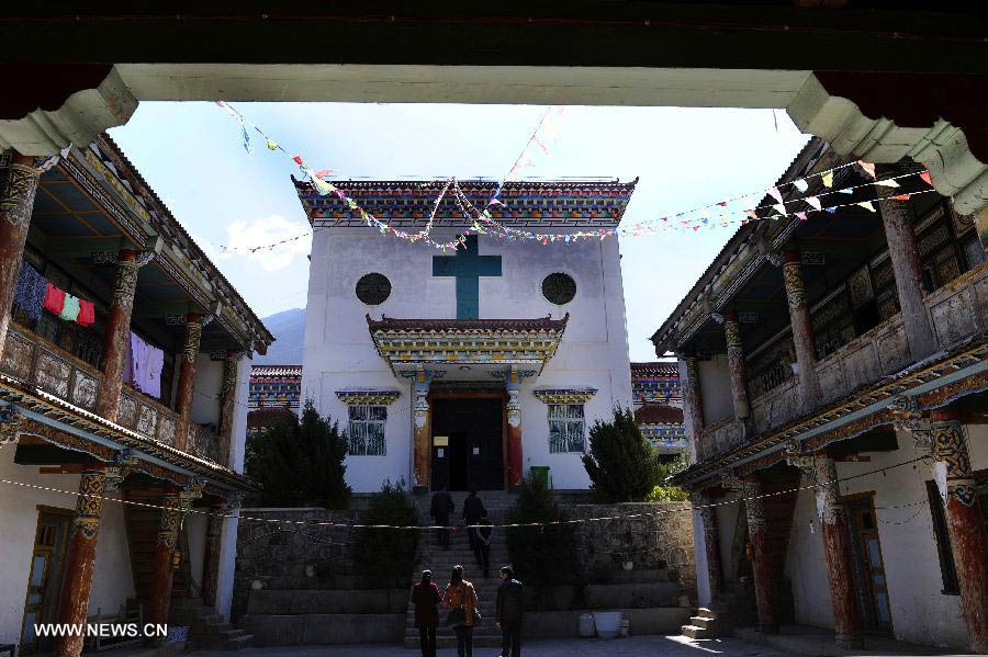 The only catholic church in use in Tibet