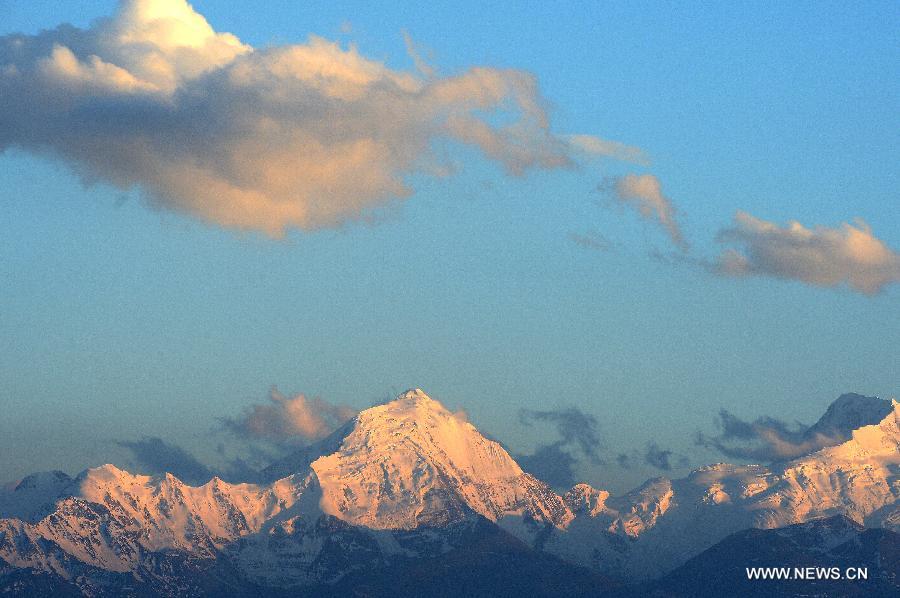 Scenery of Tibet's Mount Jomolhari