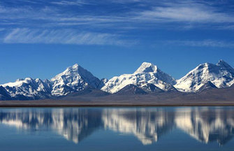 Scenery of headstream of Yarlung Zangbo River