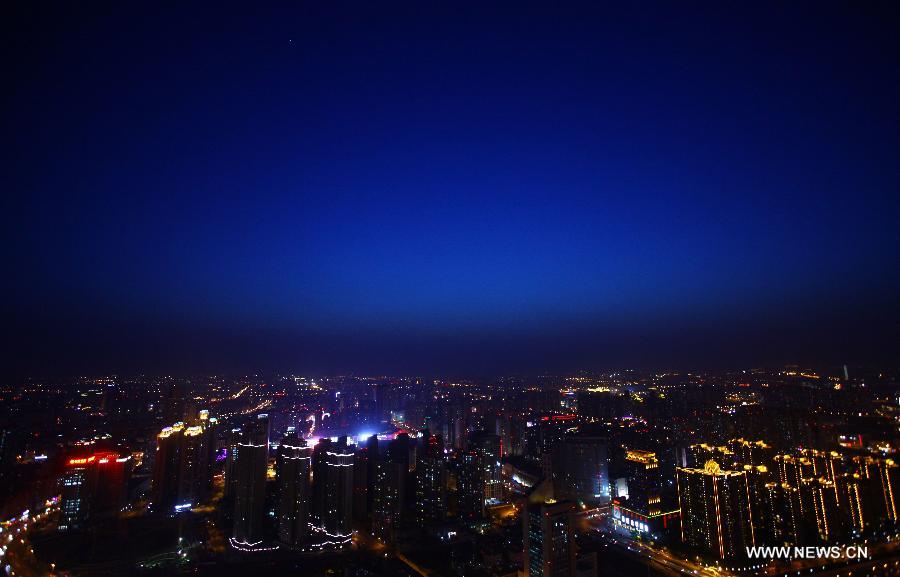 Night scene of north China's Tianjin