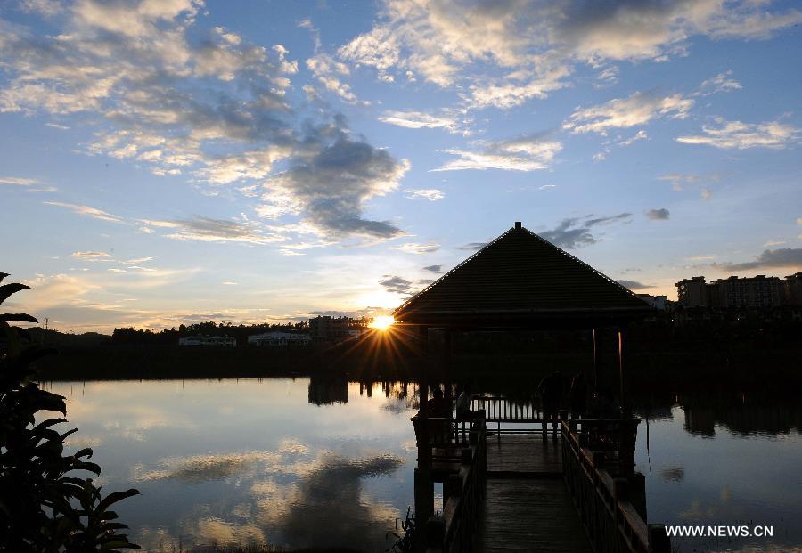 Evening scenery of Shuangbai county, Yunnan